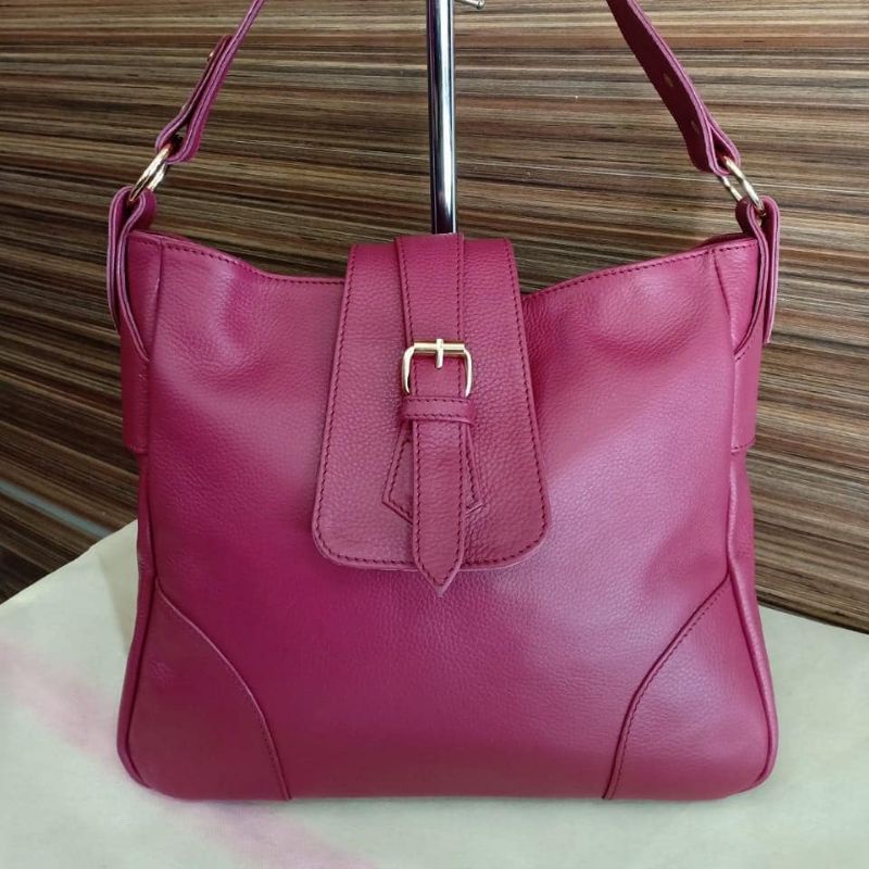 Tas Selempang Bahu WanitaKulit Asli Motif Jeruk