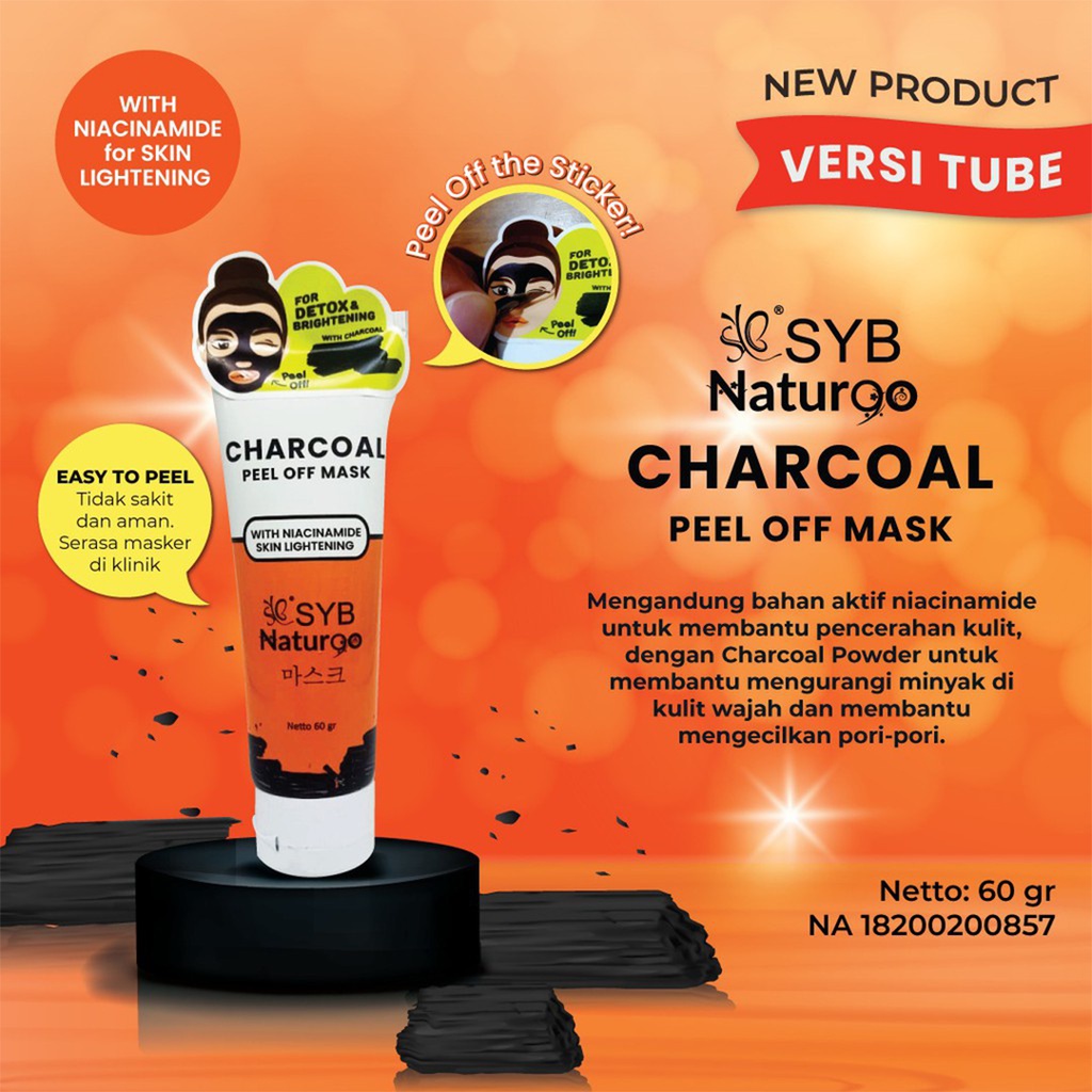 ❤ BELIA ❤ SYB NATUR90 Peel Off Mask Goat milk | Diamond | Gold | Charcoal TUBE Naturgo (✔BPOM) 60g