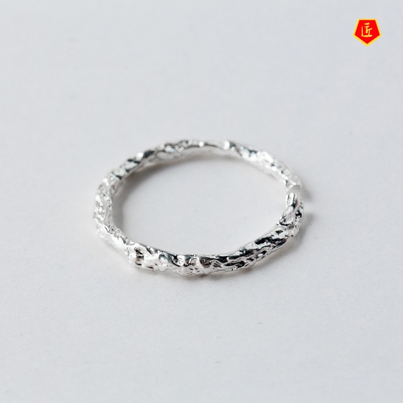 [Ready Stock]Minimalist Creative Silver Candy Wrap Ring for Women