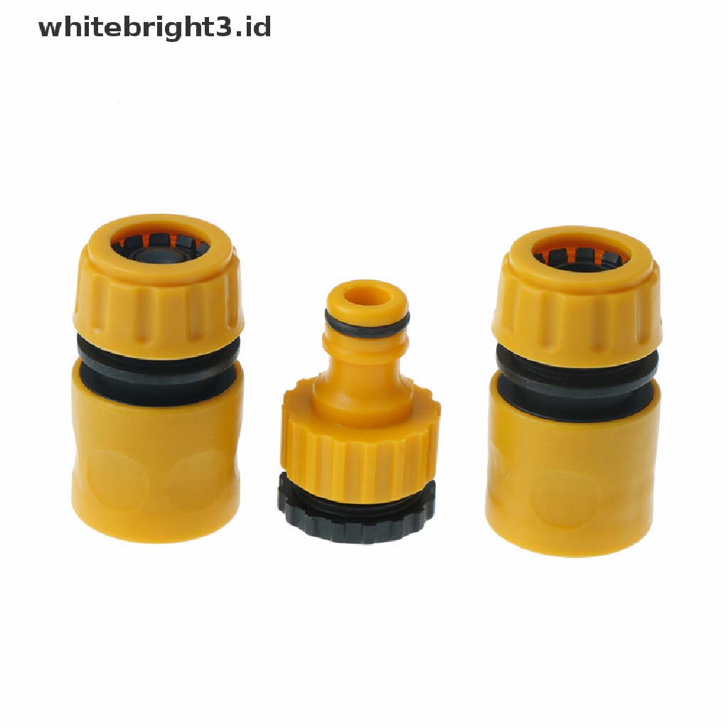 (whitebright3.id) 3pcs Adapter Konektor Selang Air 1 / 2 &quot;Untuk Irigasi Taman