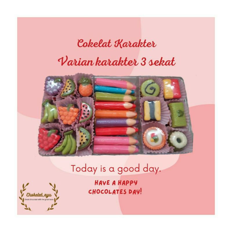 

Cokelat karakter Lebaran / parcel lebaran