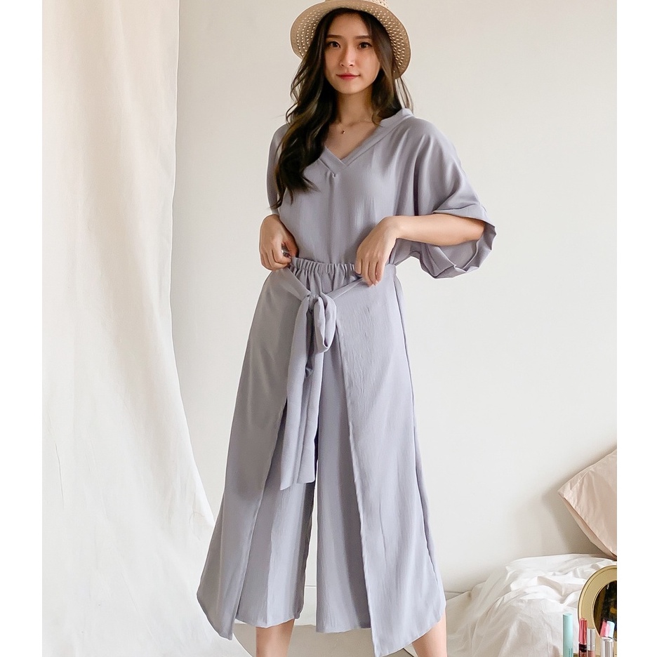 Zomercloth Premium Crinkle Airflow Setelan Kulot Ae-ri Top & Pant Set Crinkle Z0607