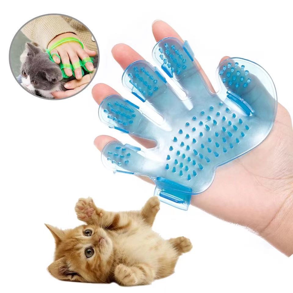 Sikat Mandi Anjing Silikon Sisir Pijat Bath Glove Pet Grooming Gloves Pets Hair Remove Cat Cleaning Supplies