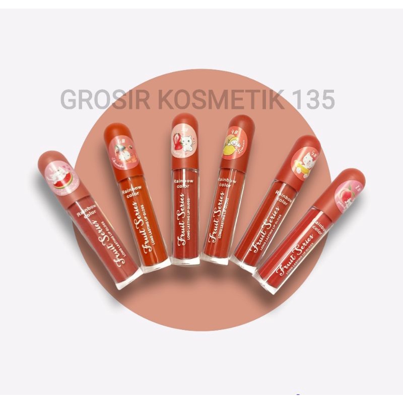 LIPGLOSS FRUIT SERIES LONG LASTING MATTE 𝟴𝟬𝟬𝟮 [HARGA 𝗣𝗘𝗥 𝗣𝗖𝗦]