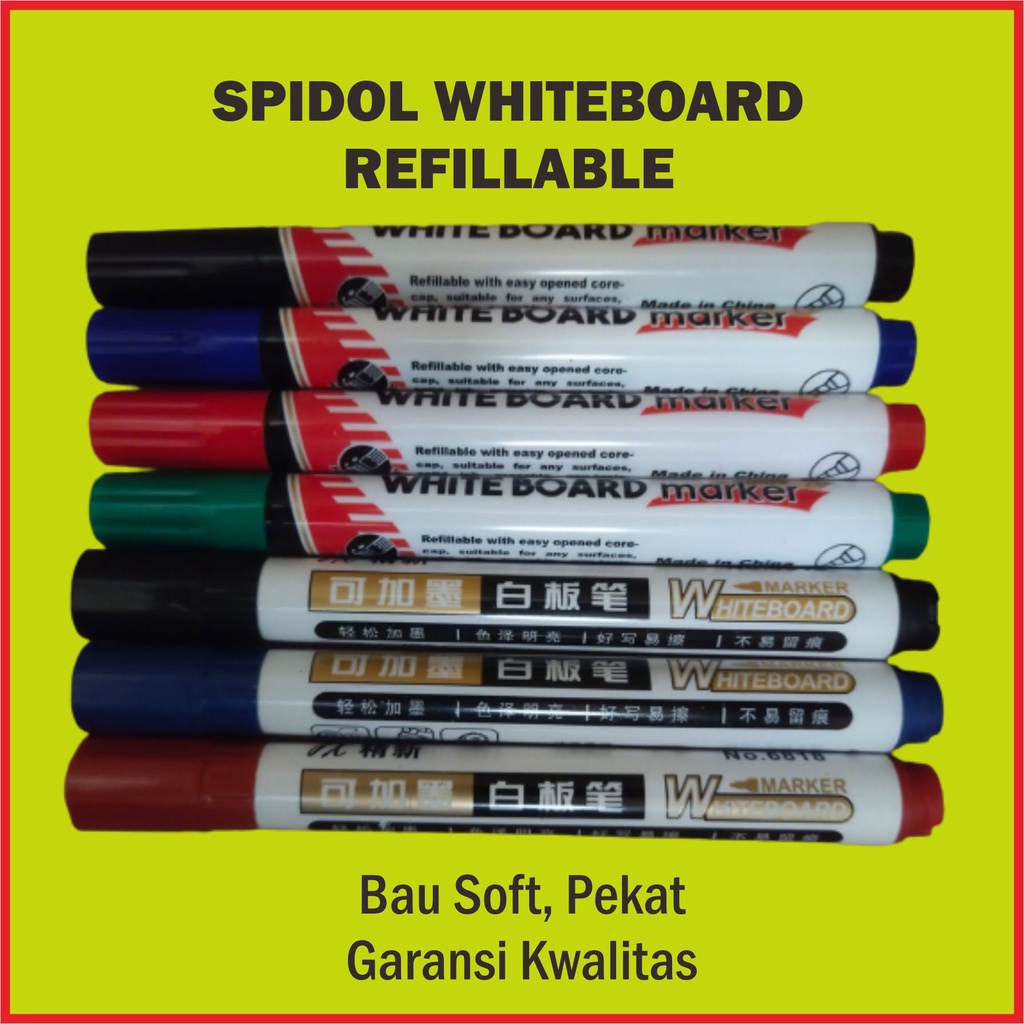 

Spidol Whiteboard Refillable Murah Berkualitas Bau Soft