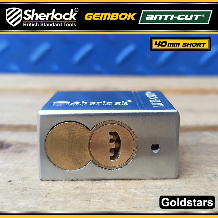 Gembok Original Sherlock Tools ANTI CUT 40 mm Pendek