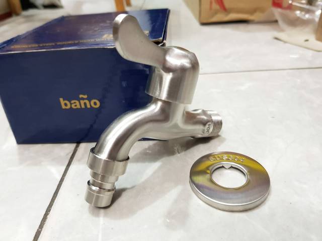 KRAN TAMAN BANO STAINLESS SUS304 PROMO