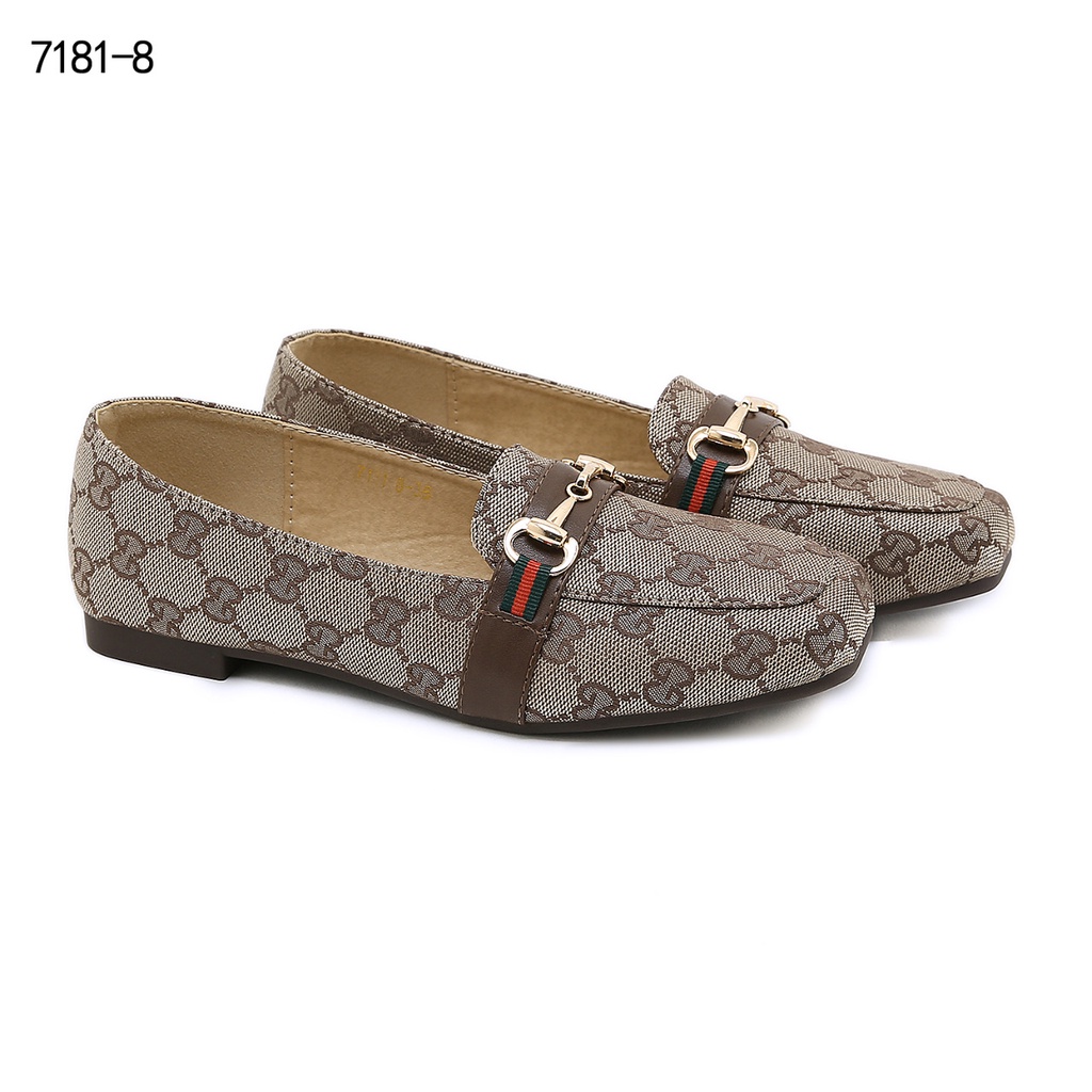 Gucci Horsebit GG Canvas Slip-on Women Shoes #7181-8