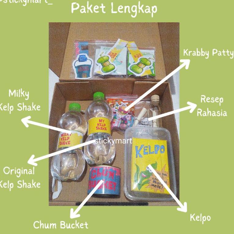 

<T-UAT <♫ Paket Spongebob (MAKANAN ASLI + Freebies) <bisa cod
