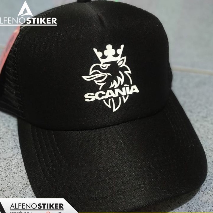 TOPI TRUCKER JARING SCANIA LOGO