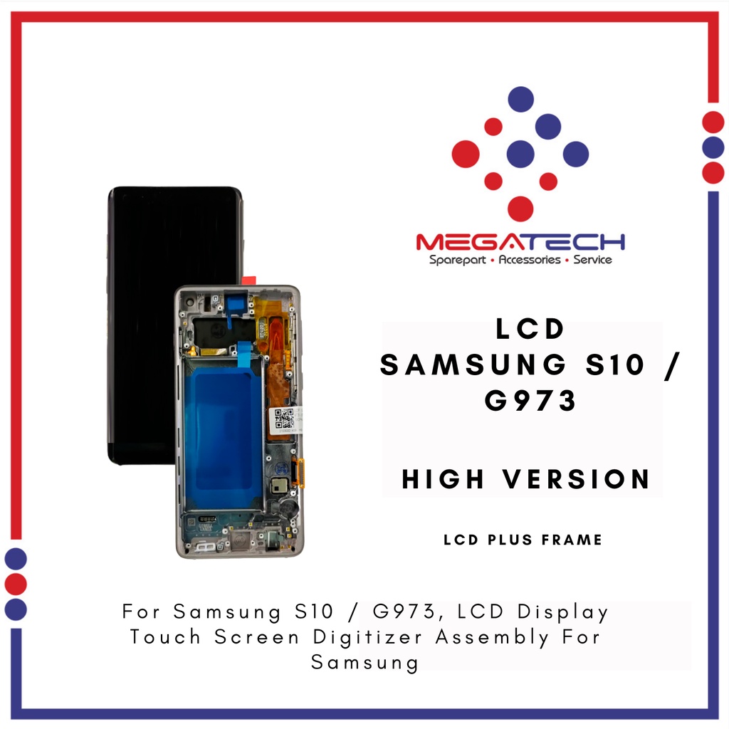 LCD Samsung S10 / G973 Include Frame Fullset Touchscreen - ORI