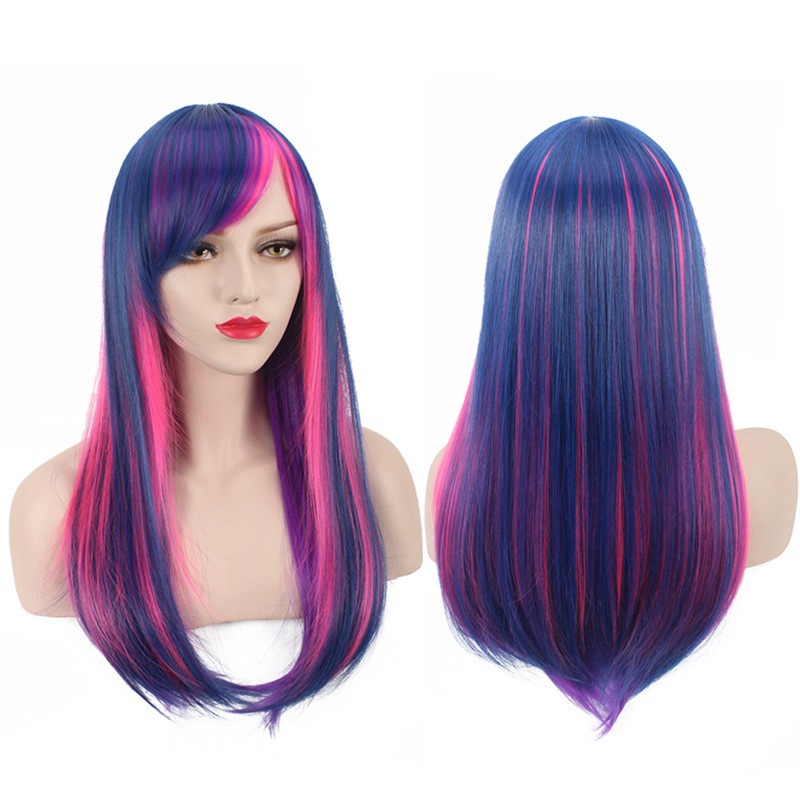 LOL-03 wig rambut palsu lolita  dua warna two tone cosplay