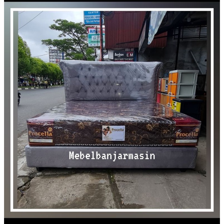 SET SPRING BED PROSELLA DIPAN SANDARAN BELUDRU