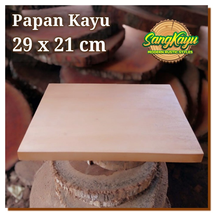 Kayu papan kayu 29x21x1,5m talenan kayu bahan craft dekorasi hiasan