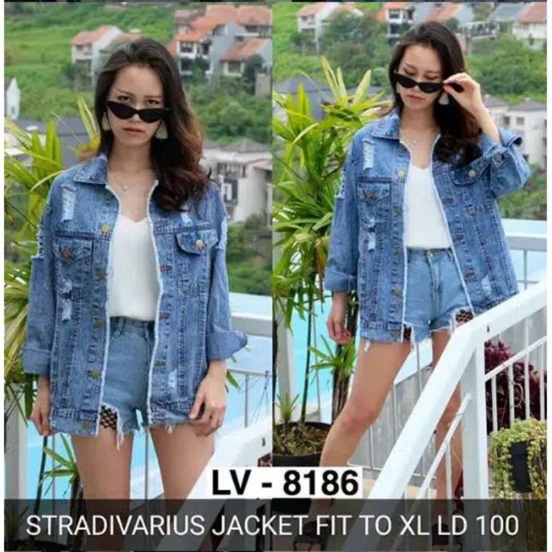 Jaket denim Stradivarius