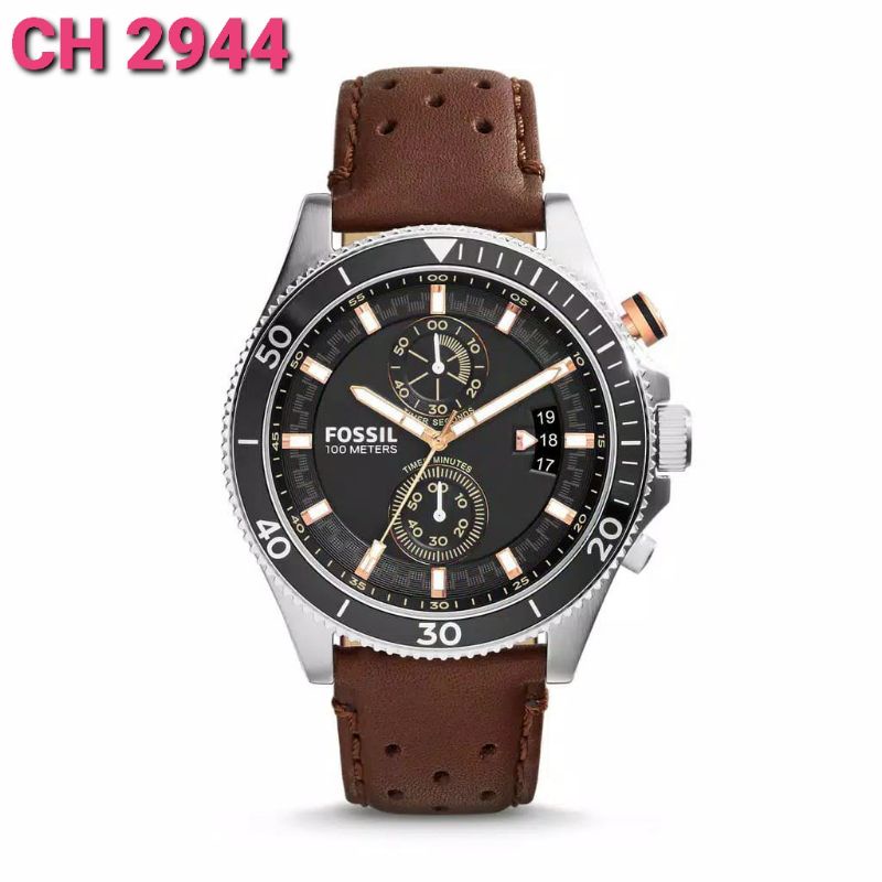 JAM TANGAN PRIA FS CH-2944 STRAP LEATHER ORIGINAL BM