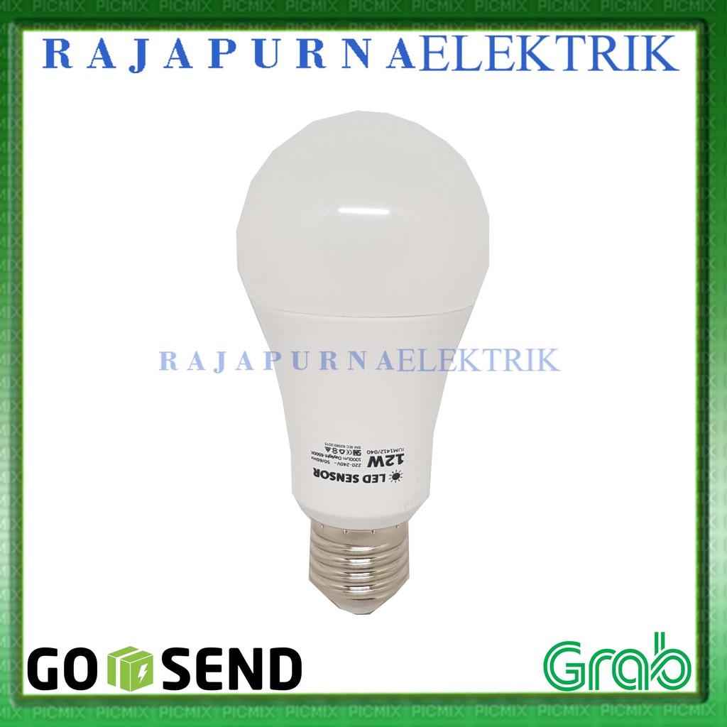 Lampu bohlam LED Sensor Cahaya 12 Watt - 12W ECOKING