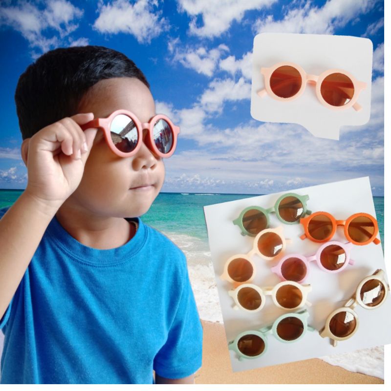 kacamata anak bulat tik tok viral kekinian frame doff