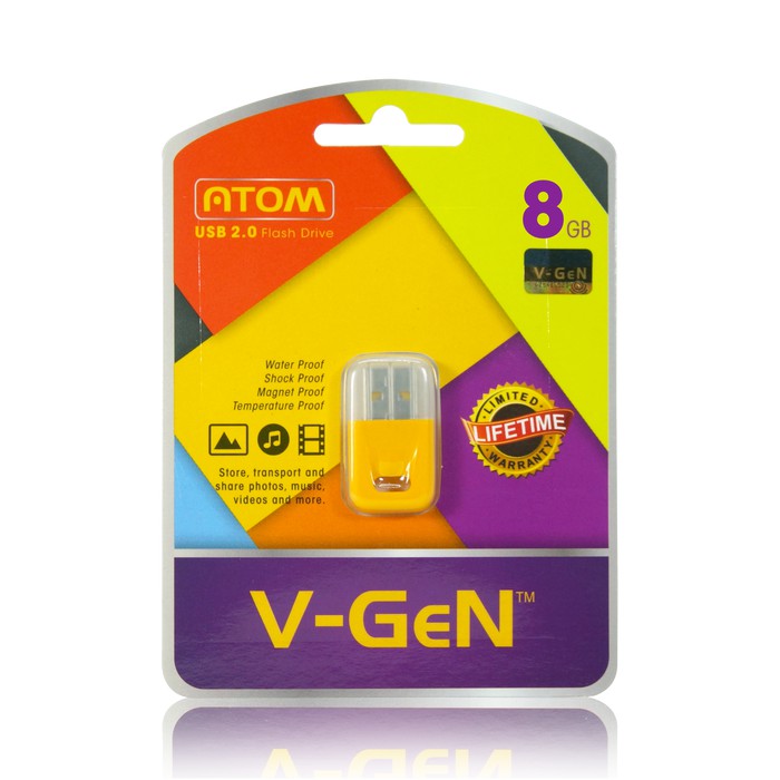 USB Flash Disk V-GeN ATOM 8GB USB 2.0 UFD Flashdrive VGEN