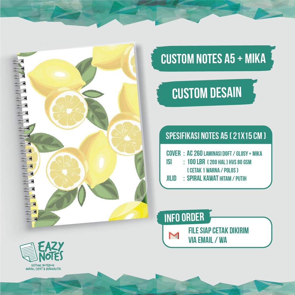 

NOTEBOOK CUSTOM A5 ISI 100 + MIKA