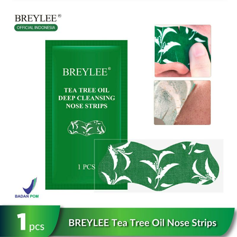 Mask Nose Strips Breylee Tea Tree Blackhead Mask Nose Strips 1Pcs