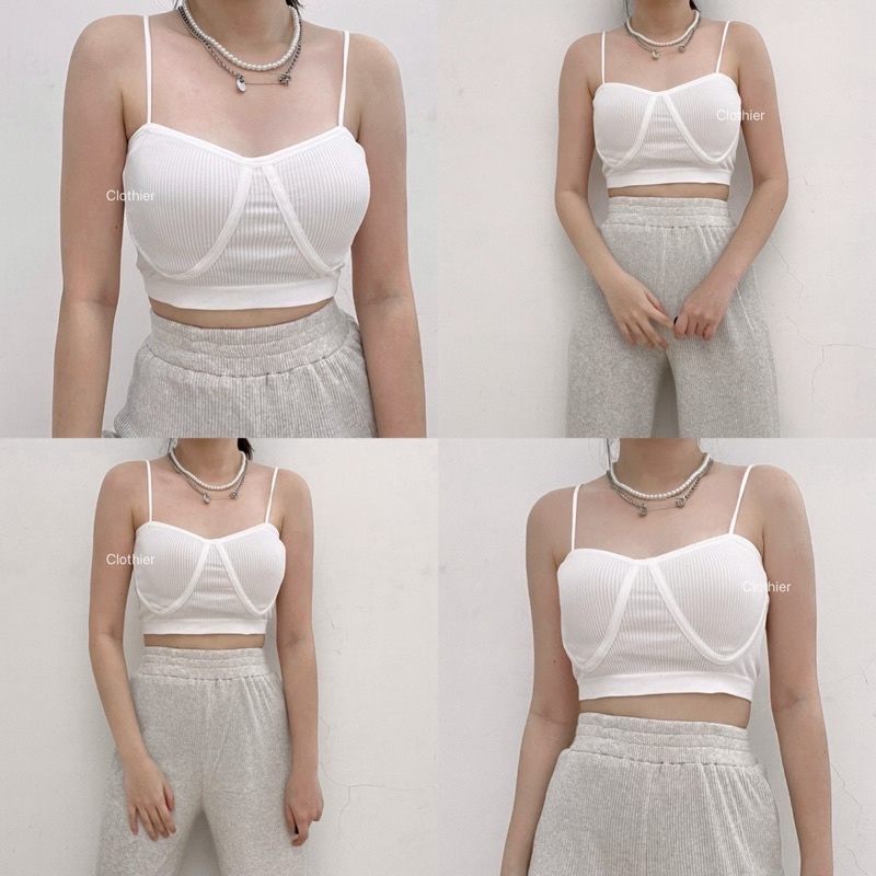 CLOTHIER - Moru Ribbed Tank | Bralette Inner Tanktop