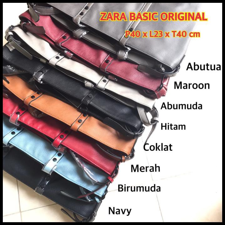 GROSIR - TAS WANITA BRANDED HANDBAG CEWEK MURAH IMPORT, ZARA BASIC ORIGINAL - NAVY --- TAS WANITA