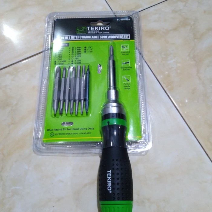 Tekiro 19 IN 1INTERCHANGEABLE SCREWDRIVER SET TEKIRO OBENG 19 IN 1 SET SD-IS1465