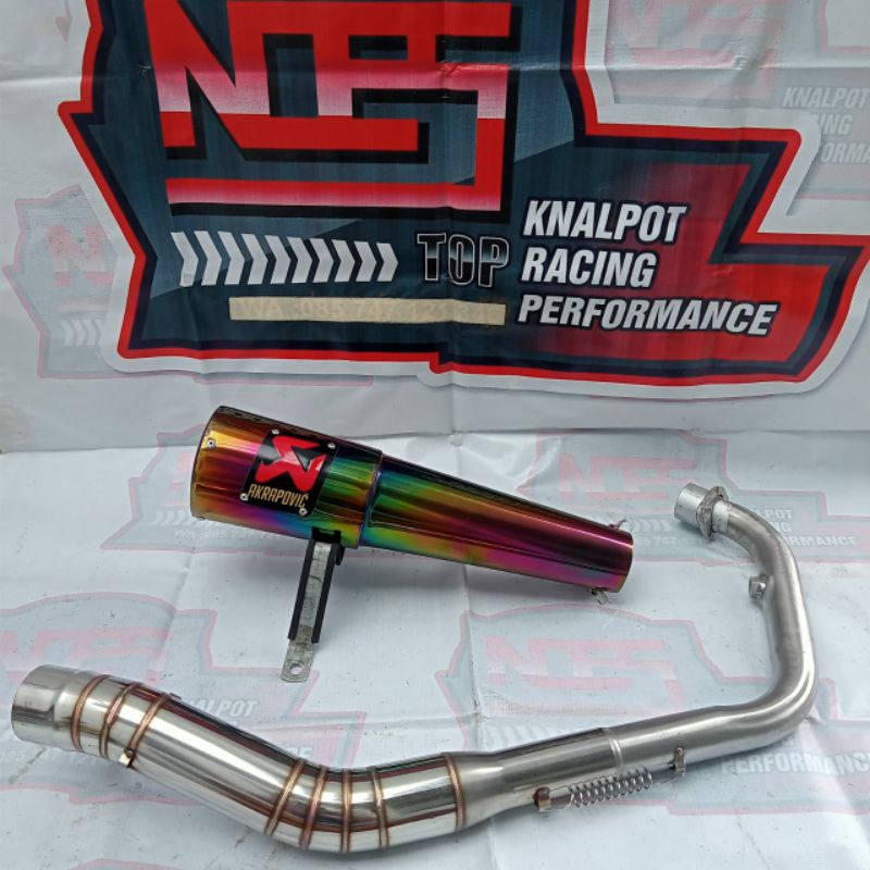 Knalpot Akrapovic glass pelangi cbr 150r cb 150r verza tiger megapro sonic supra gtr 150 vixion r15 