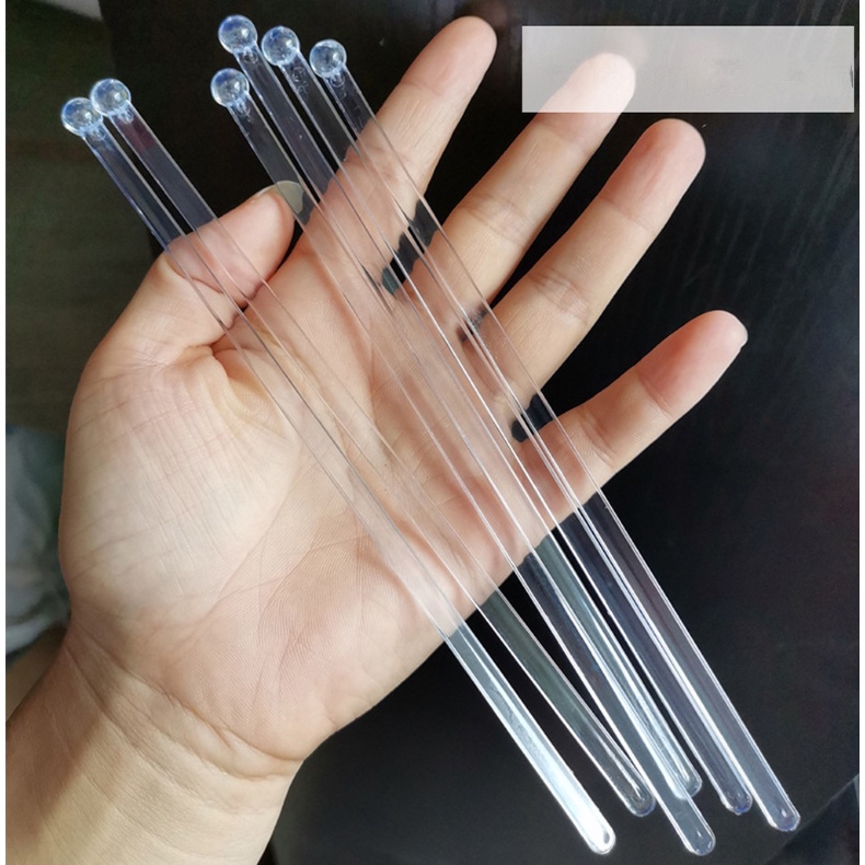 SIY  100Pcs Clear Plastic Long Stir Sticks Reusable Stirring Sticks Mixing Resin Tool