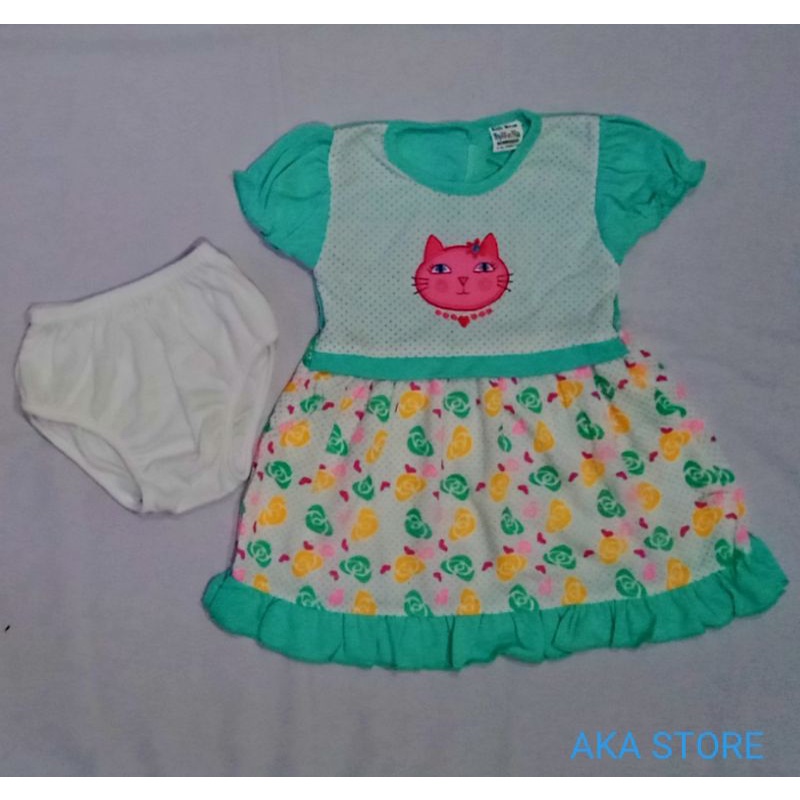 Dress Bayi Bordir Kitty 6-24 bulan