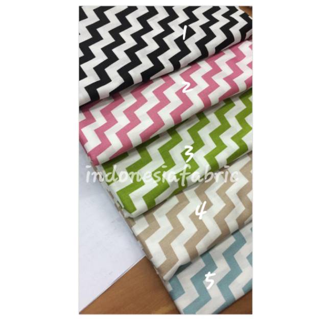 Kain Bahan Katun Jepang Japan Design Tokai Ori Gamis Tunik Craft Seragam Konveksi motif Zigzag