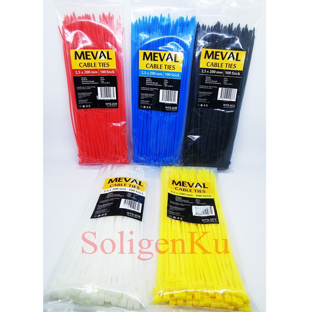 

Cable Ties Meval 2,5 × 200 mm/ Kabel Ties Meval 20 CM