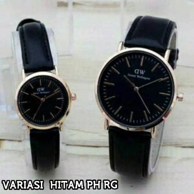 JAM TANGAN COUPLE DW POLOS KULIT DW003 JAM TANGAN MURAH