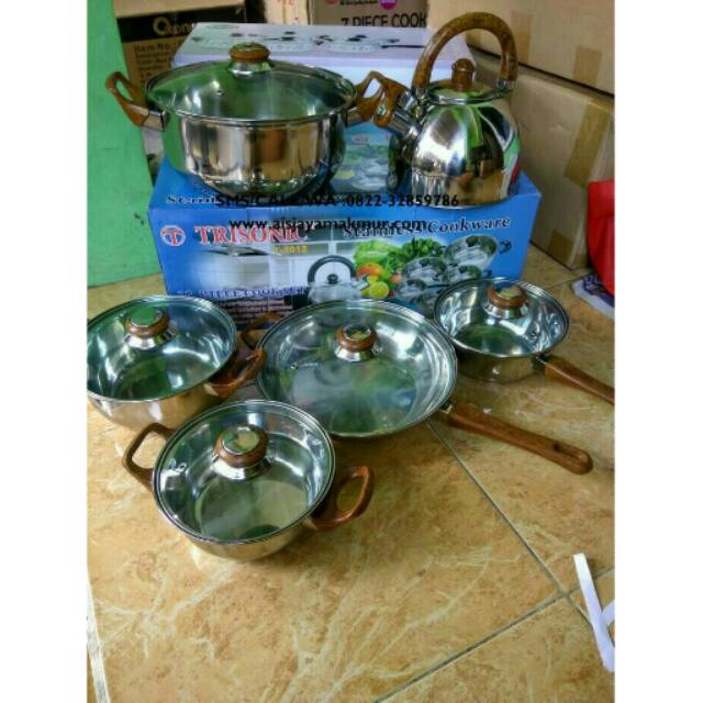 PANCI SET TRISONIC STAINLES AD 6PCS