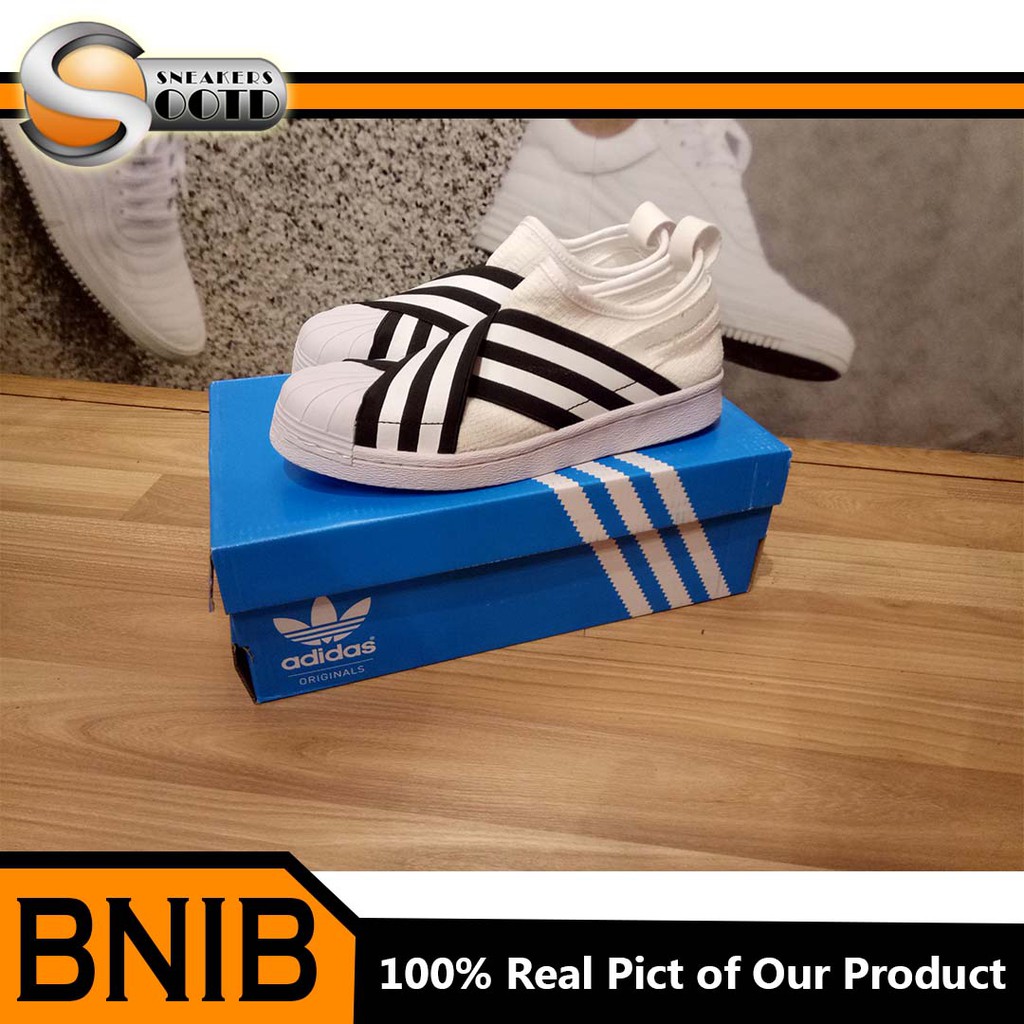 Sneakers Adidas Superstar Slip-On X White Mountaineering - Putih Hitam