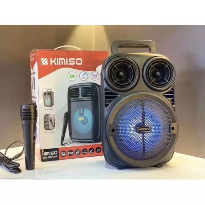 Speaker Bluetooth Karaoke Portable KIMISO MKC 3381 (Free Mic)