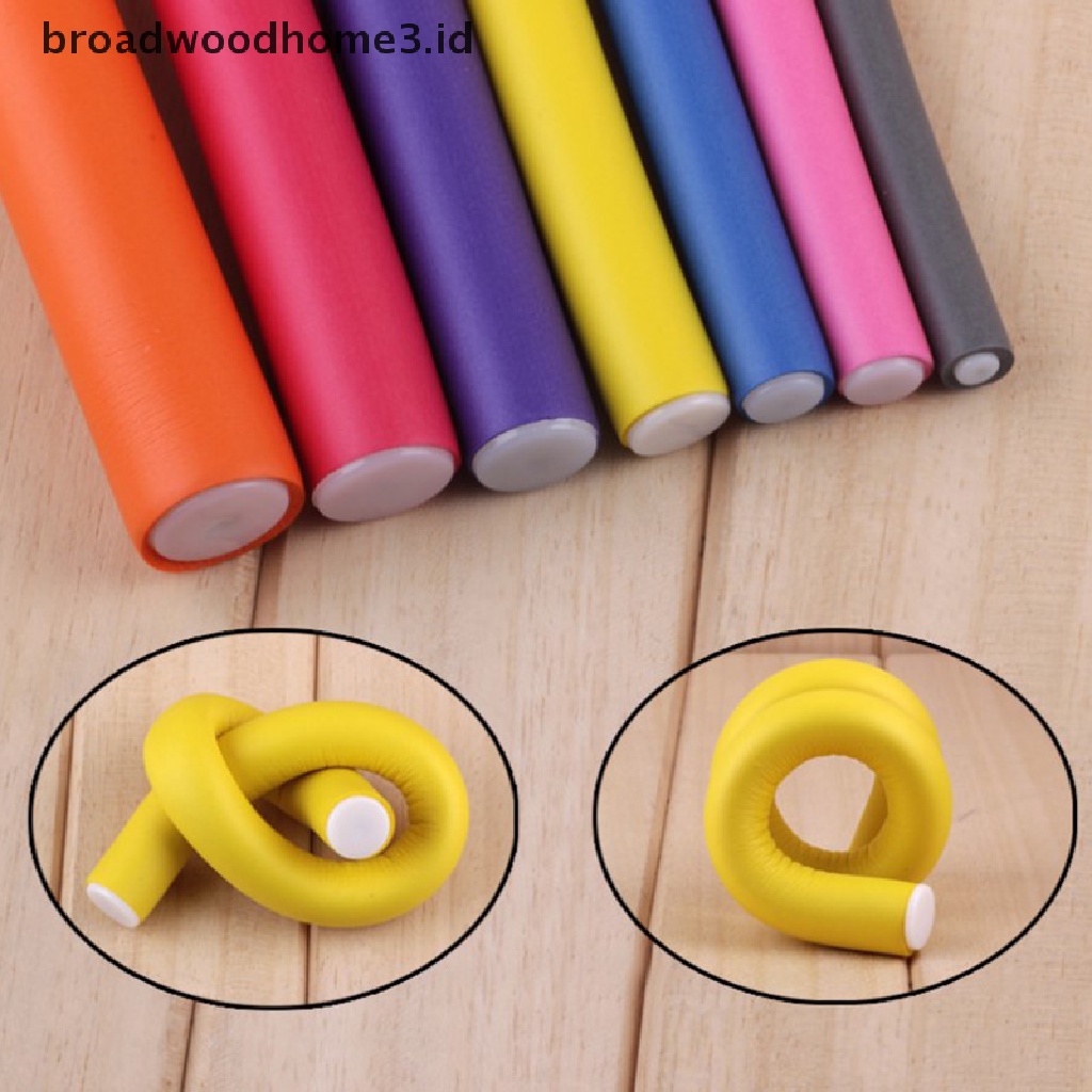 10pcs Roller Busa Lembut Flexible Untuk Styling Rambut