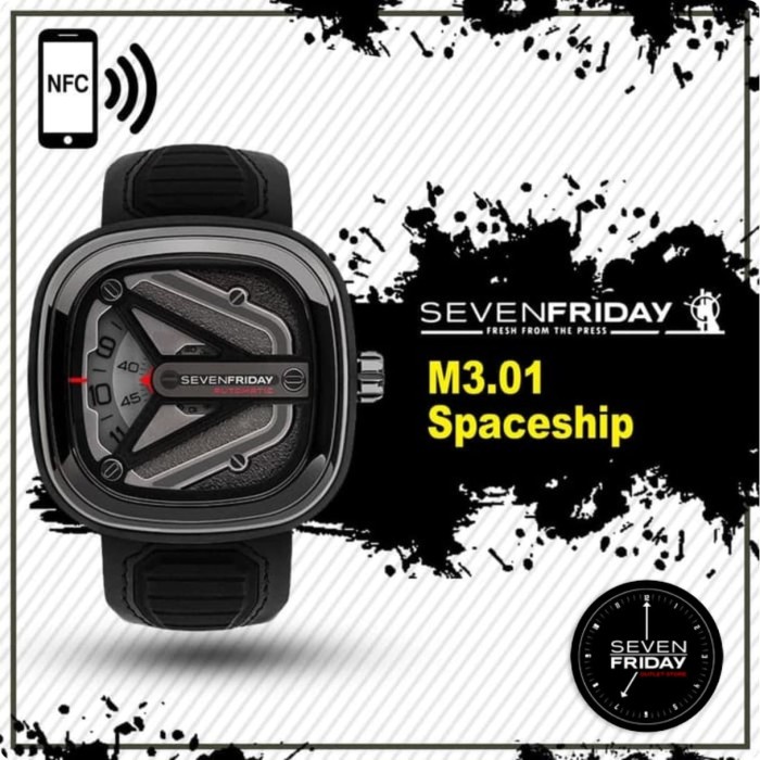Jam Tangan Pria - Arloji Cowok Otomatis BEST SELLER Seven Friday M3/01 SevenFriday M3-01 Space M-Ser