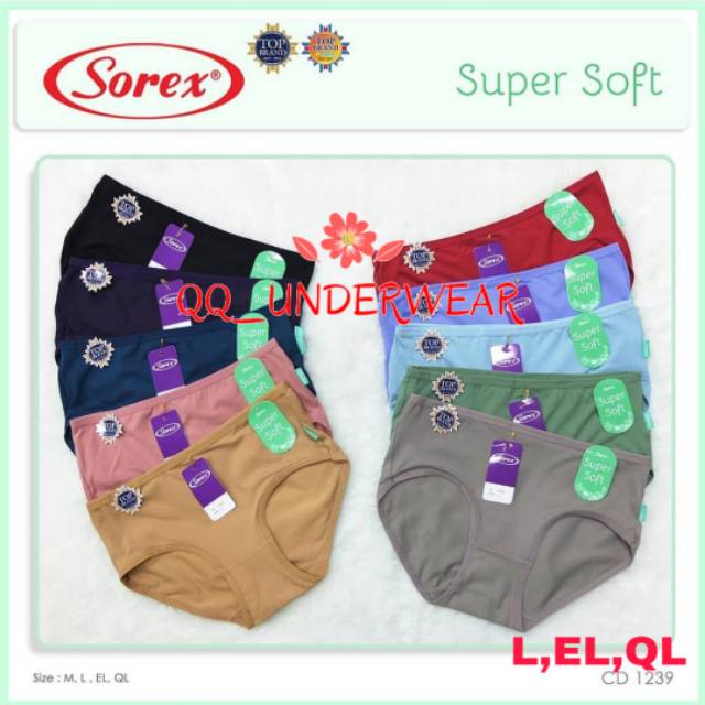 Cd Celana Dalam Wanita Sorex 1239 Super Soft Best Seller