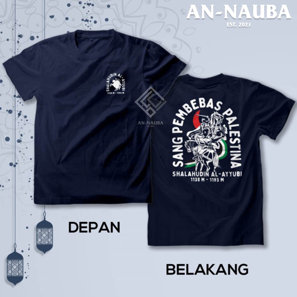 Kaos Dakwah Islami Sahabat Nabi / Salahuddin Pembebas Palestina / Baju Santri Muslim [6508]-1