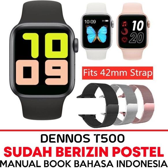 Dennos T500 Smart Watch Jam Tangan Bluetooth Sport Fitness Pedometer H