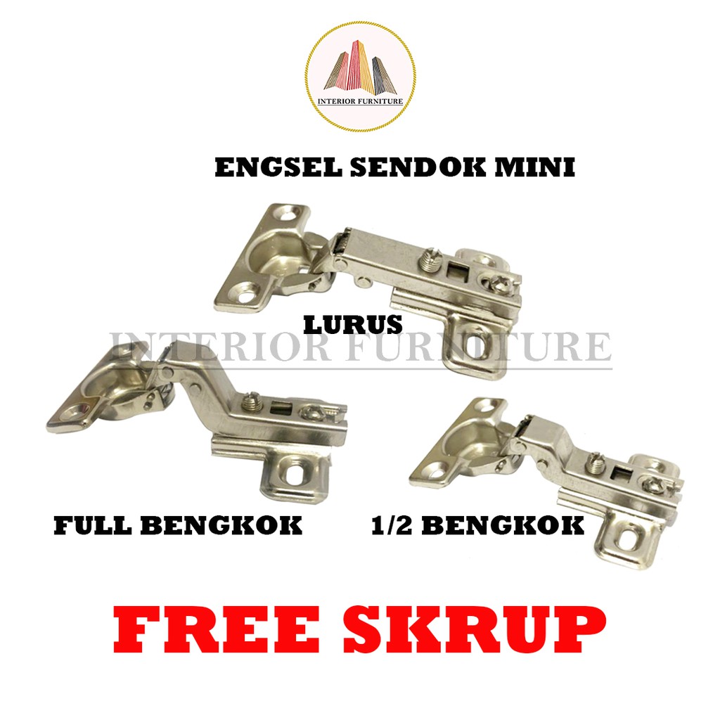Engsel Pintu Lemari Kecil Engsel Sendok Mini 26 MM isi 1 Pcs