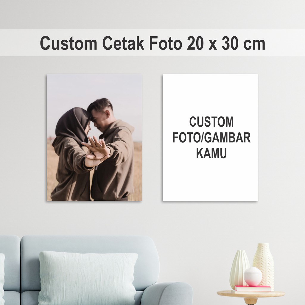 Wall Decor Cetak Foto / Custom Foto / Cetak Poster kayu Uk. 20 x 30
