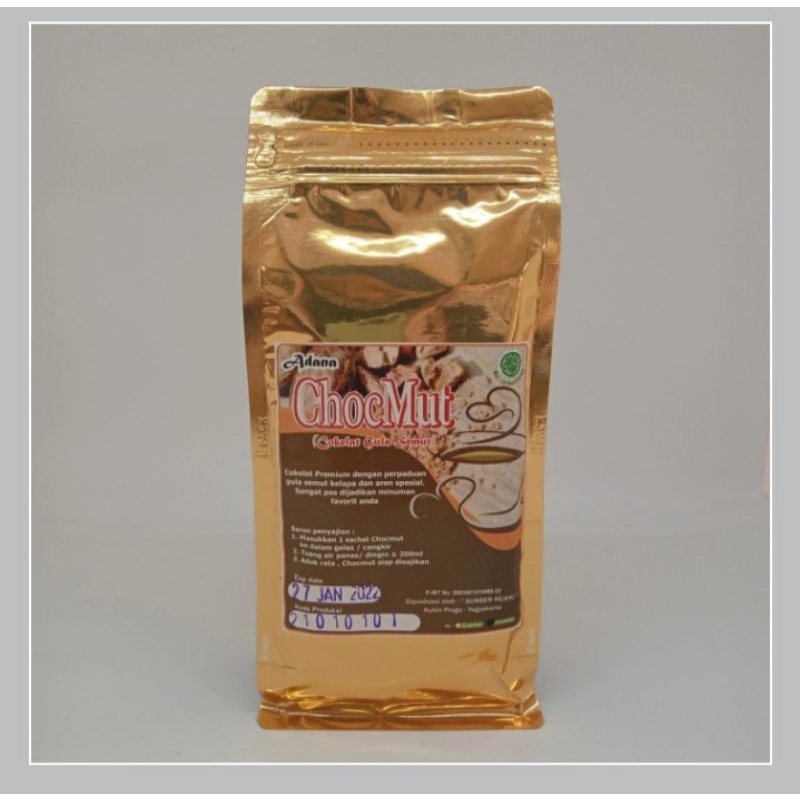 

Chocmut Spesial Sachet isi 10 Coklat Gula Semut (Aren+ Kelapa) Coklat Bubuk