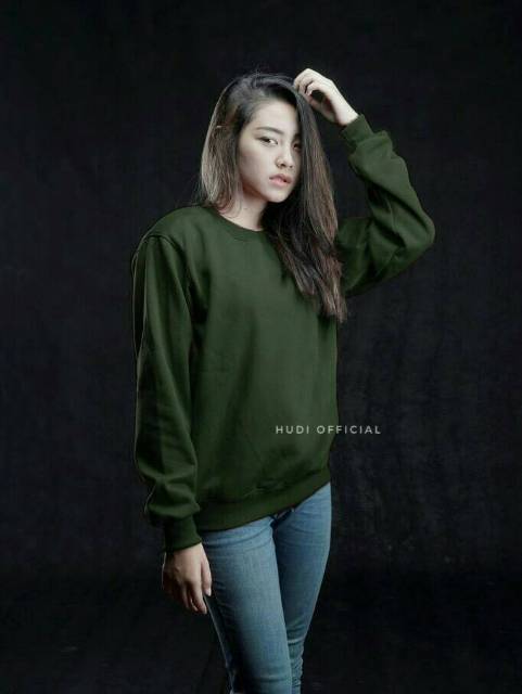 Basic Sweatshirt Polos Unisex, Sweater Polos BiG size, Sweater Couple murah Basic sweater polos