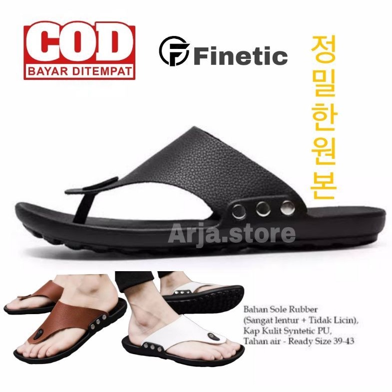 Sandal Distro Finetic Original Sandal Import Korea Style Flipflop Sandal Jepit Pria Wanita Casual An