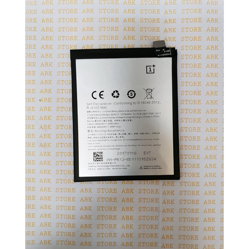 Batre Baterai Battery Oneplus 3 One Plus 3 BLP613 ORI