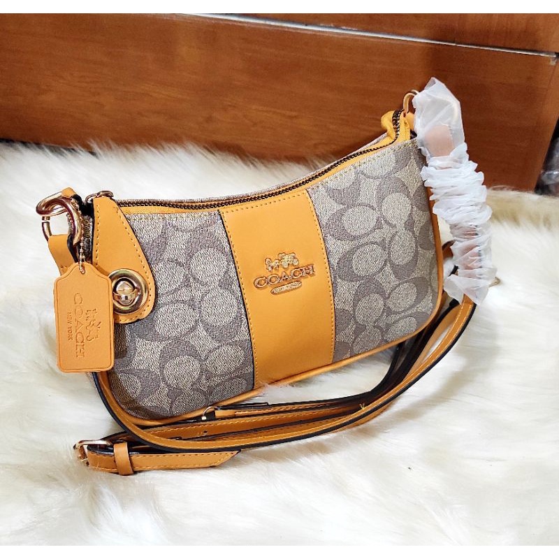 TAS WANITA COAC SIGNATURE SWINGER PLAT MERK + KUNCI PUTAR 7 VARIANT UK 25x14