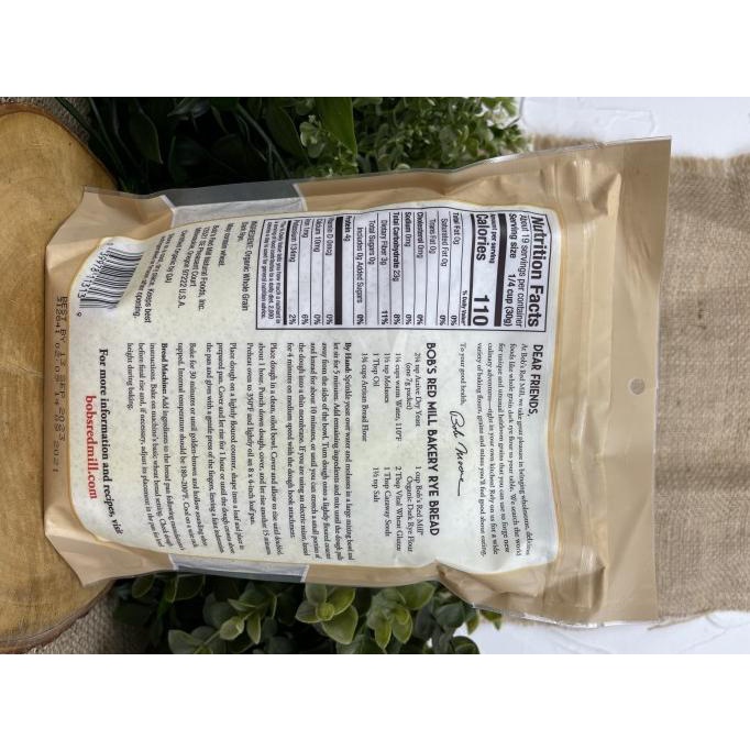 

Bob's Red Mill Organic Whole Grain Dark Rye Flour NON GMO 623 gram